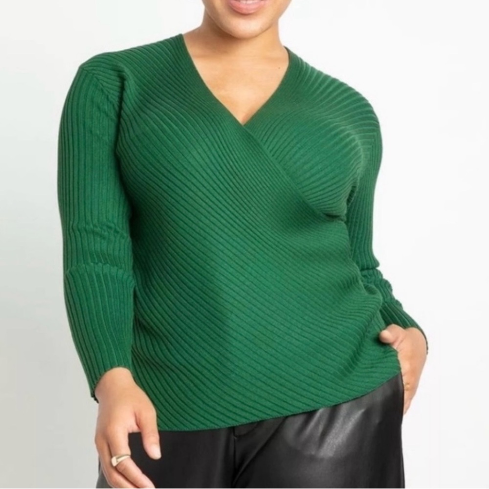 Eloquii Emerald V-Neck Sweater